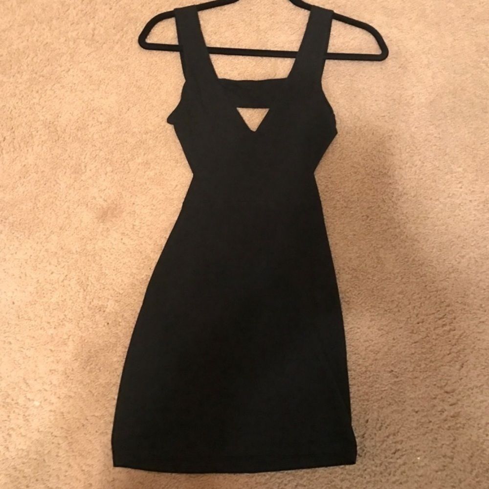Black Sleeveless Cutout Sheath Dress